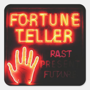 Adesivo Quadrado Fortune Teller - Presente e Futuro Passado