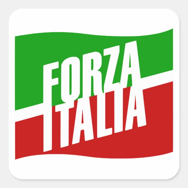 Adesivo Quadrado Forza Italia