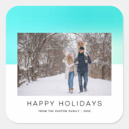 Adesivo Quadrado Foto Azul de Aqua Moderna