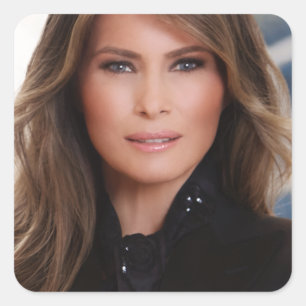 Adesivo Quadrado Foto da Casa Branca Oficial Melania Trump