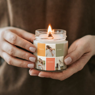 Adesivo Quadrado Foto da Colagem da Família Moderna Feliz Ação d