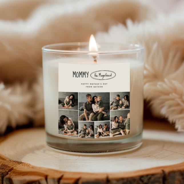 Adesivo Quadrado Foto da família de Dias de as mães personalizados (Criador carregado)