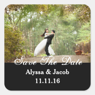 Adesivo Quadrado Foto de Casais Simples Salvar o Casamento de Data