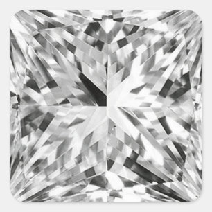Adesivo Quadrado Foto de Diamante Geométrico Multifacetado Simétric