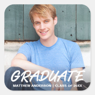 Adesivo Quadrado Foto do Anúncio de Graduação Legal Moderna