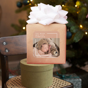 Adesivo Quadrado Foto do bebê moderno   Você Faz Minha Vida Compl