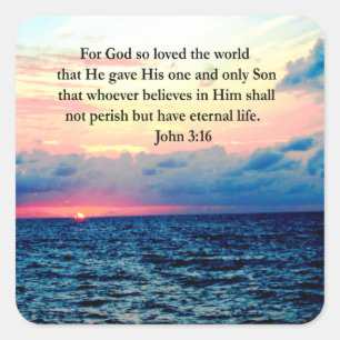 ADESIVO QUADRADO FOTO ESPIRITUAL JOHN 3:16