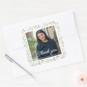 Adesivo Quadrado Foto Floral Frame 1 Obrigado Formando