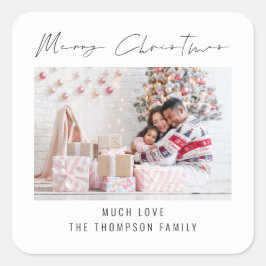Adesivo Quadrado Foto Moderna - Feliz Natal