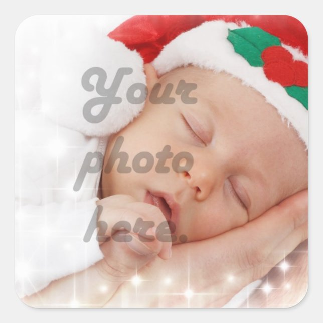 Adesivo Quadrado Foto personalizada (Frente)