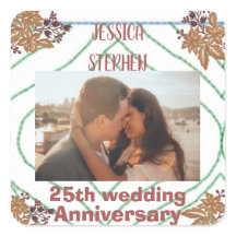 Foto personalizada, aniversário de casamento do 25