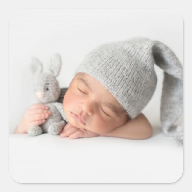 Adesivo Quadrado Foto Personalizada Crie o Seu Próprio  (Frente)