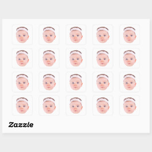 Adesivo Quadrado Foto Personalizada de Autocolantes Personalizados