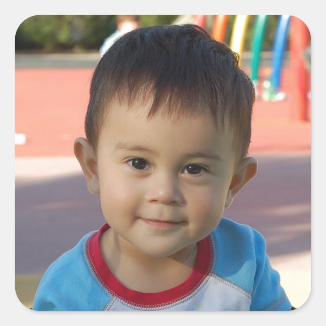 Adesivo Quadrado Foto personalizada personalizada (Frente)