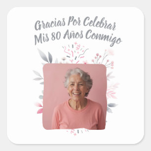 Adesivo Quadrado Foto Personasta 80 Años
