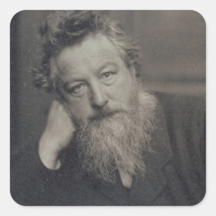 Adesivo Quadrado Fotografia do retrato de William Morris (1834-96)
