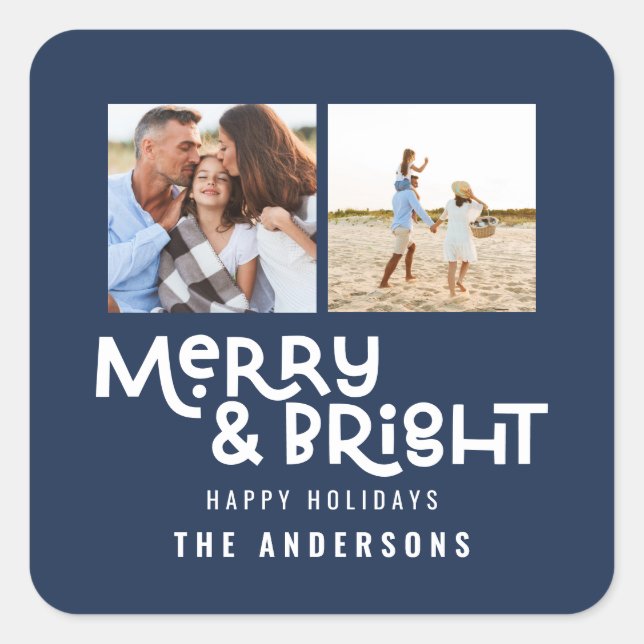 Adesivo Quadrado Fotografia mínima moderna 2 Fotografia Natal (Frente)