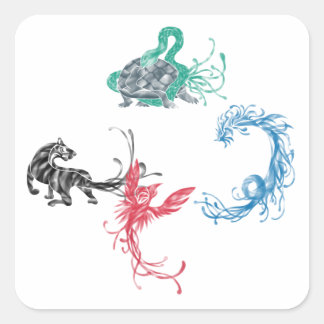 Adesivo Quadrado Four Gods