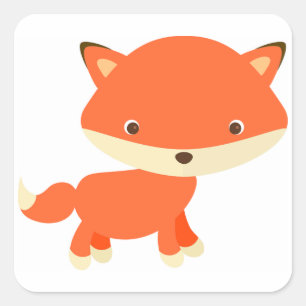 Adesivo Quadrado Fox do bebê