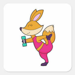 Adesivo Quadrado Fox Malhação Dumbbell