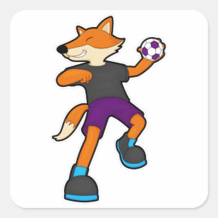 Adesivo Quadrado Fox no jogador de Handball com Handball