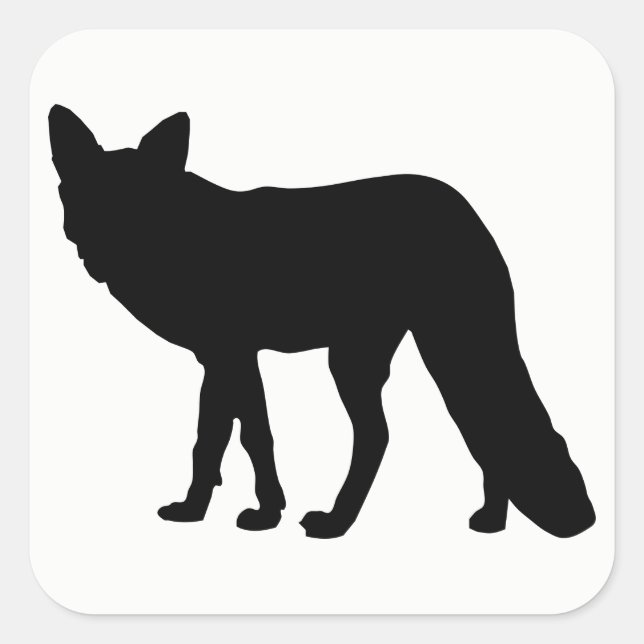 Adesivo Quadrado Fox Silhouette (Frente)