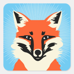 Adesivo Quadrado Fox Square Sticker