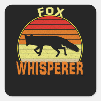 Adesivo Quadrado Fox Whisperer
