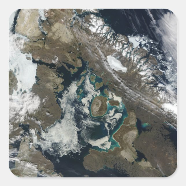 Adesivo Quadrado Foxe Basin, Canadá Norte (Frente)