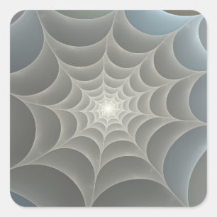 Adesivo Quadrado Fractal da Web de aranha