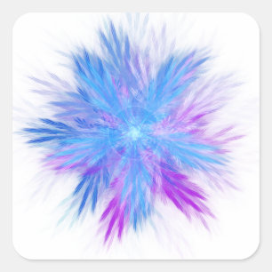 Adesivo Quadrado Fractal de Floribunda