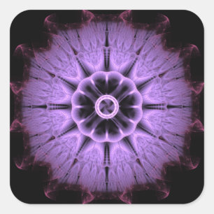 Adesivo Quadrado Fractal Mandala