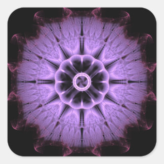 Adesivo Quadrado Fractal Mandala