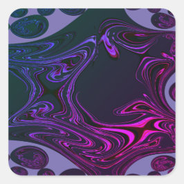 Adesivo Quadrado Fractal Square Stickers