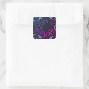 Adesivo Quadrado Fractal Square Stickers