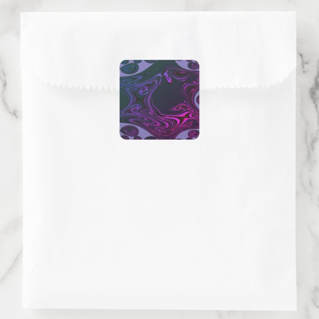 Adesivo Quadrado Fractal Square Stickers (Bolsa)