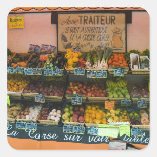 Adesivo Quadrado França, Córsega. O Sabor da Autêntica Córsega