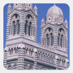 Adesivo Quadrado França, Marselha, Provence. Catedral de la