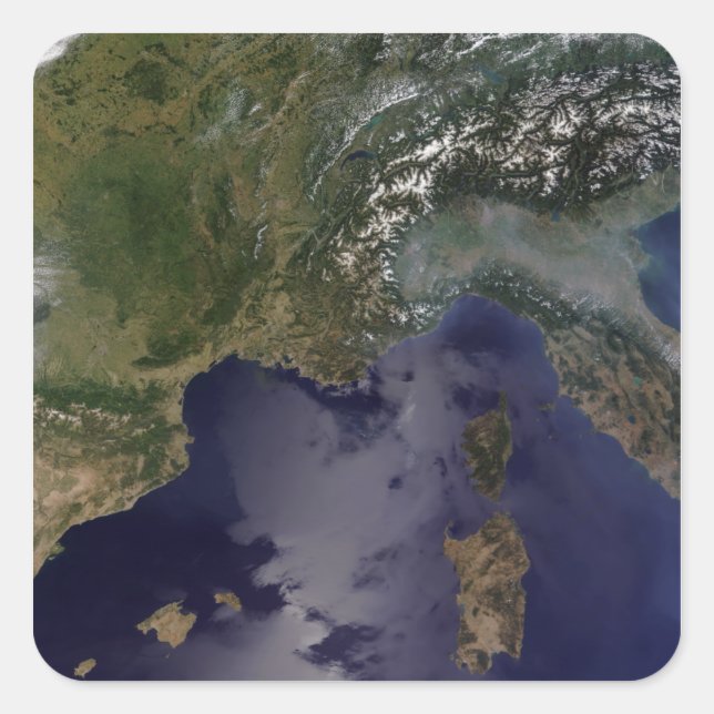 Adesivo Quadrado França Meridional e Itália Norte (Frente)