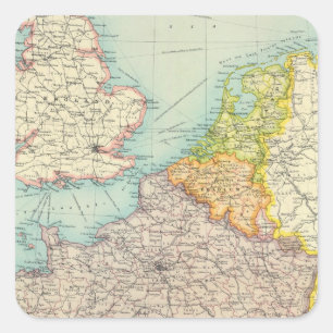 Adesivo Quadrado France, Bélgica & Holland políticos