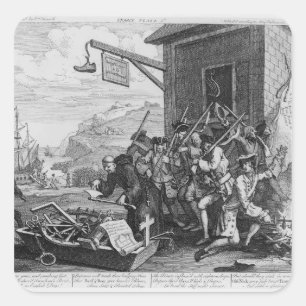 Adesivo Quadrado France, placa mim "da invasão", 1756