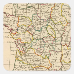 Adesivo Quadrado France, províncias