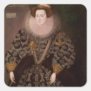 Adesivo Quadrado Frances Clinton, senhora Chandos, 1589