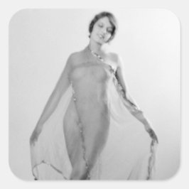 Adesivo Quadrado Francesca a Bella Ragazza, Linda Garota italiana