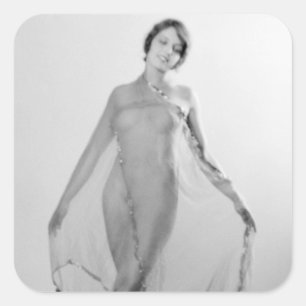 Adesivo Quadrado Francesca a Bella Ragazza, Linda Garota italiana