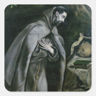 Adesivo Quadrado Francis de Assisi, 1580-95
