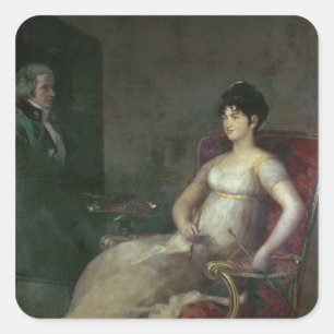 Adesivo Quadrado Francisco Jose de Goya y Lucientes   o Marquesa