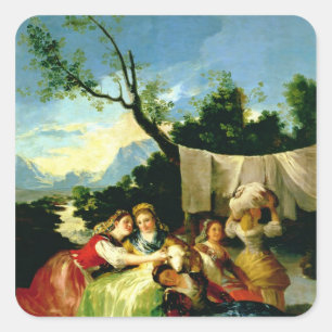 Adesivo Quadrado Francisco Jose de Goya y Lucientes o Washerwom