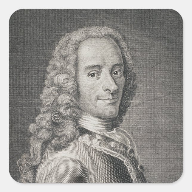 Adesivo Quadrado Francois Marie Arouet de Voltaire (Frente)