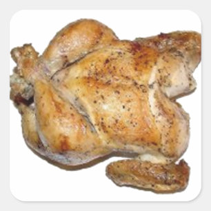 Adesivo Quadrado Frango Assado Inteiro